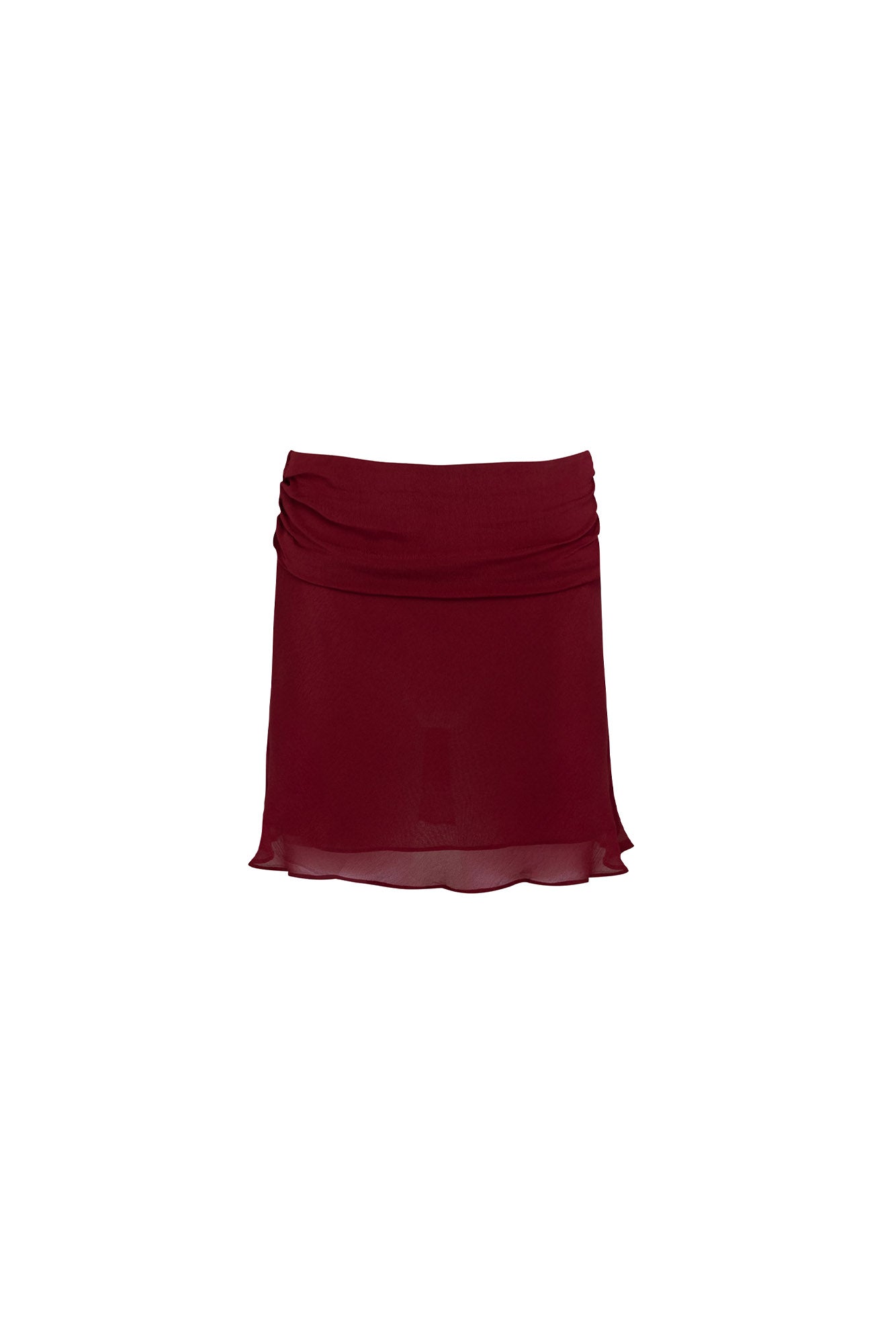 Lucia Mini Skirt Merlot - Isabelle Quinn