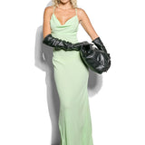 Stella Maxi Slip Dress – Patina Green