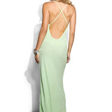 Stella Maxi Slip Dress – Patina Green