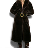 Valentina Faux Fur Coat Chocolate