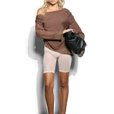 Chloe Off-Shoulder Top Mocha