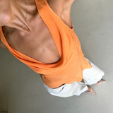 Reina Reversible Top Orange