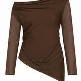 Chloe Off-Shoulder Top Mocha
