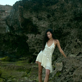 Cleo Sequin Mini Dress Butter Yellow