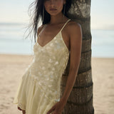 Cleo Sequin Mini Dress Butter Yellow