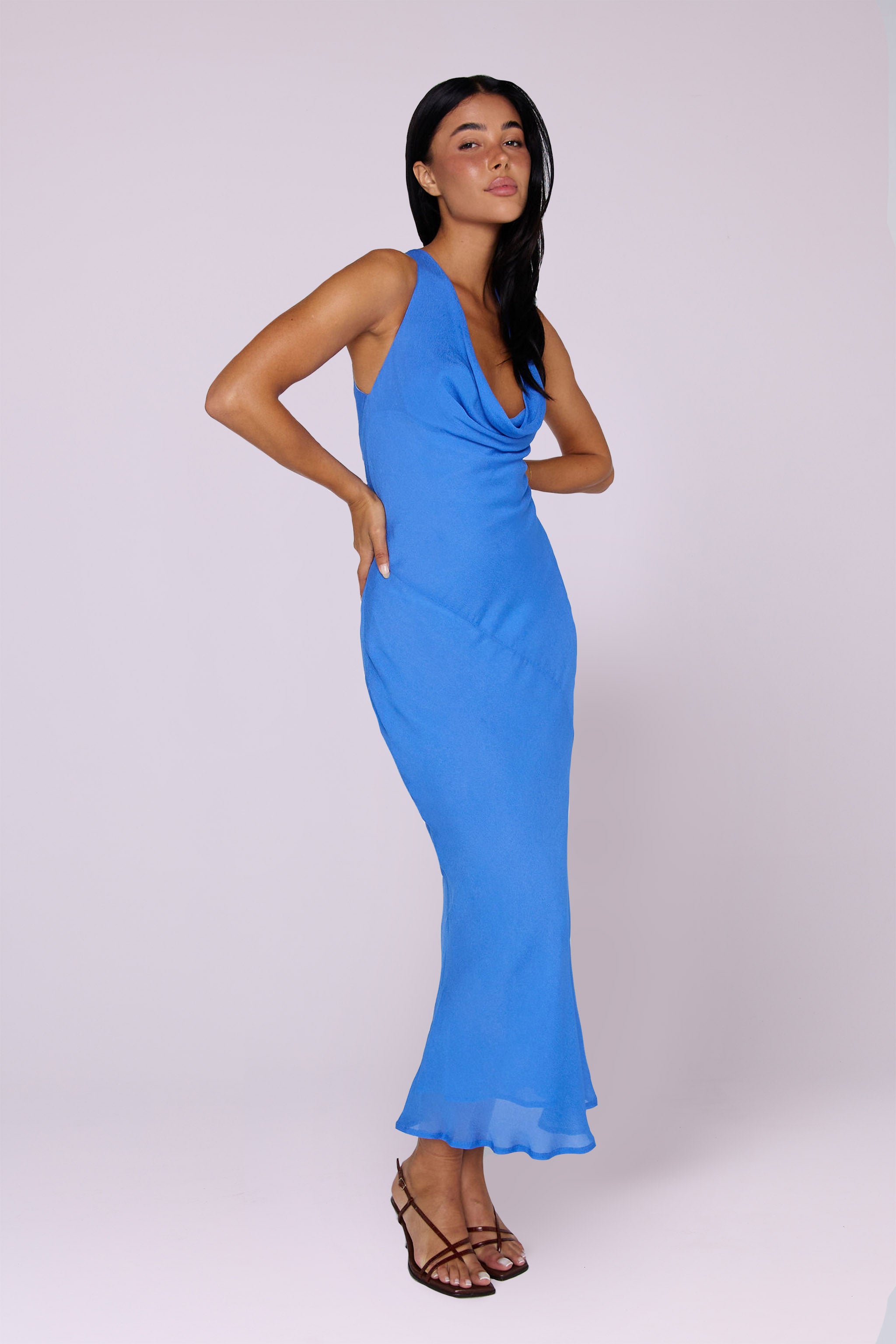 Reina Midi Dress Blue