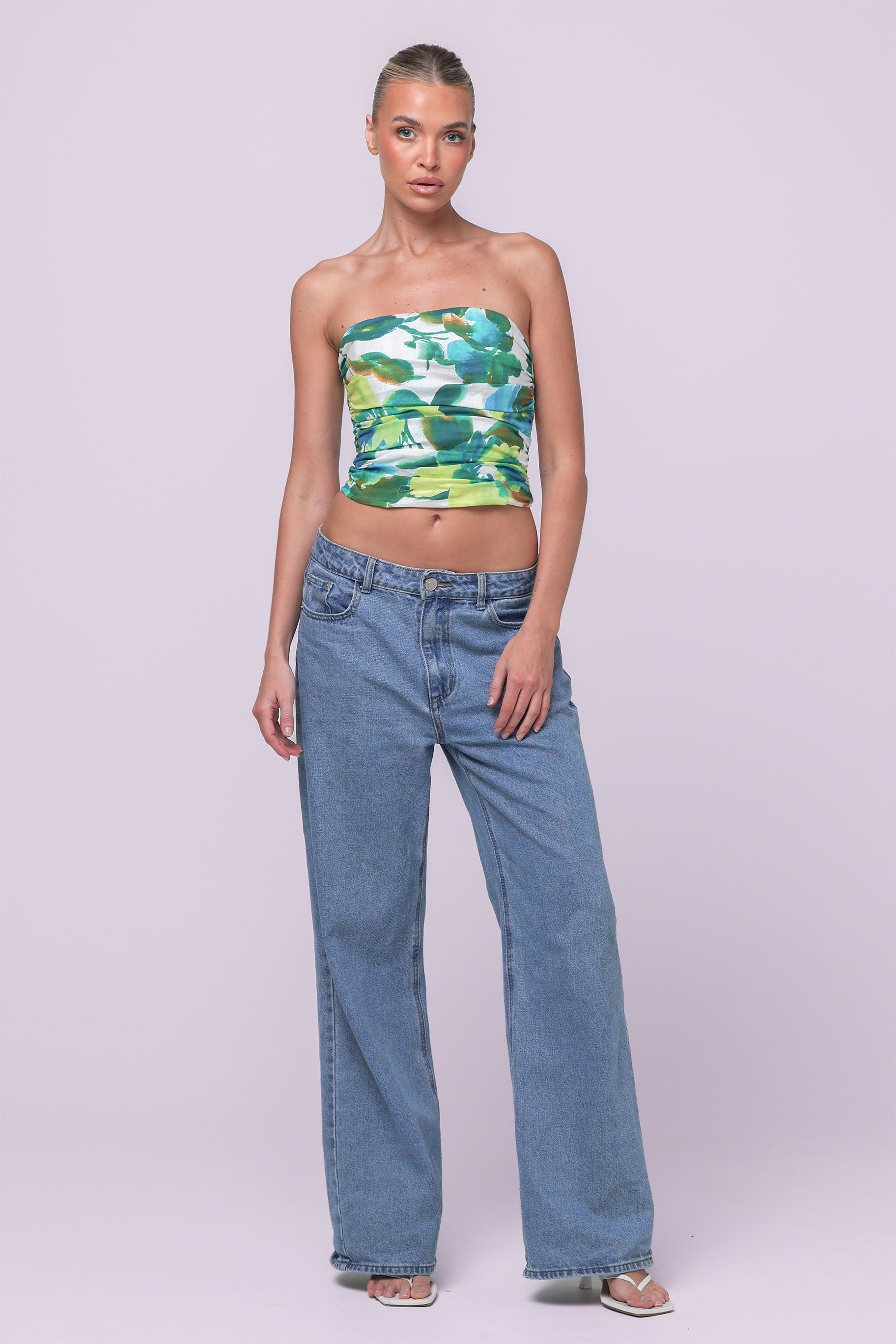 Jane Bustier White Tropicalé