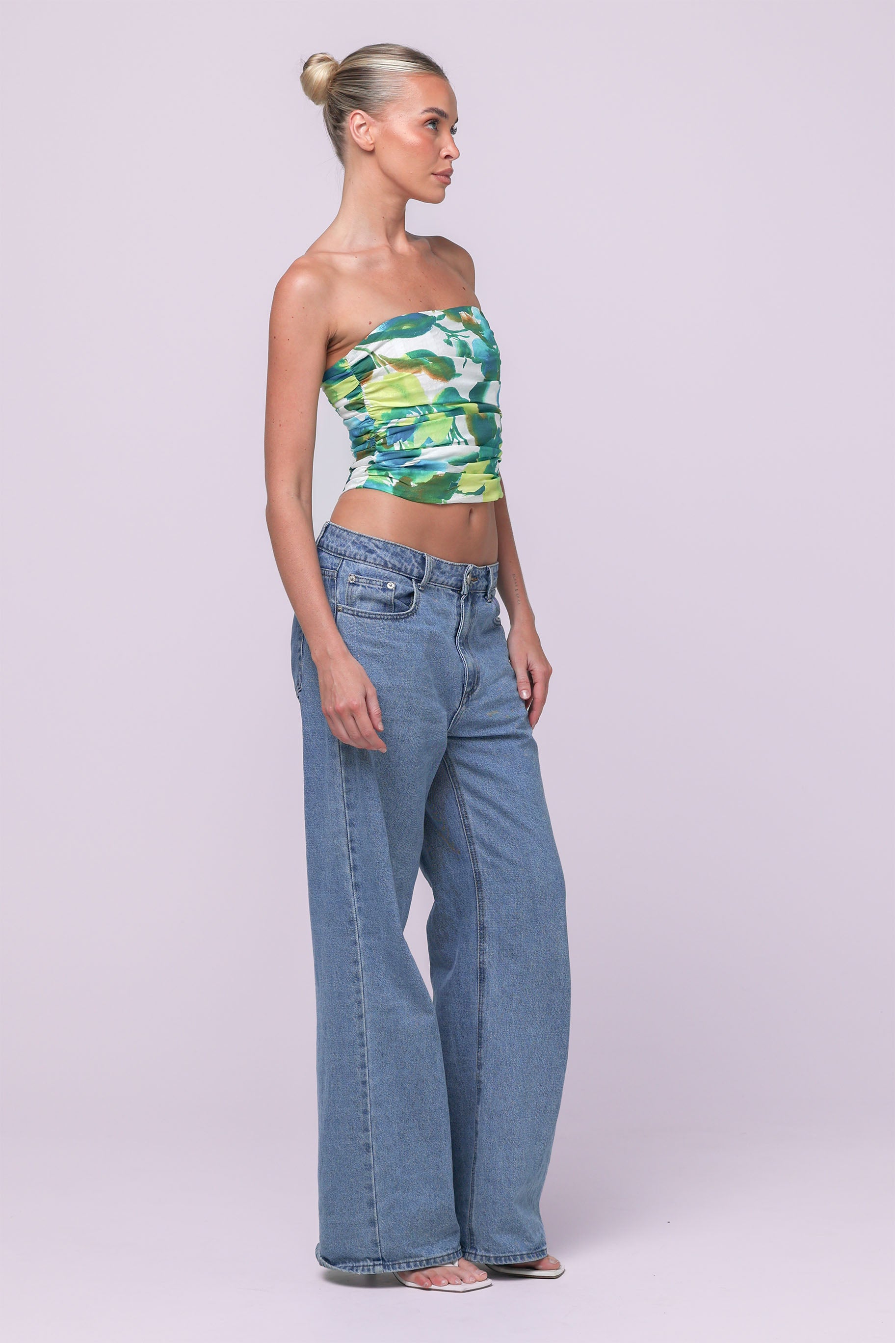 Jane Bustier White Tropicalé