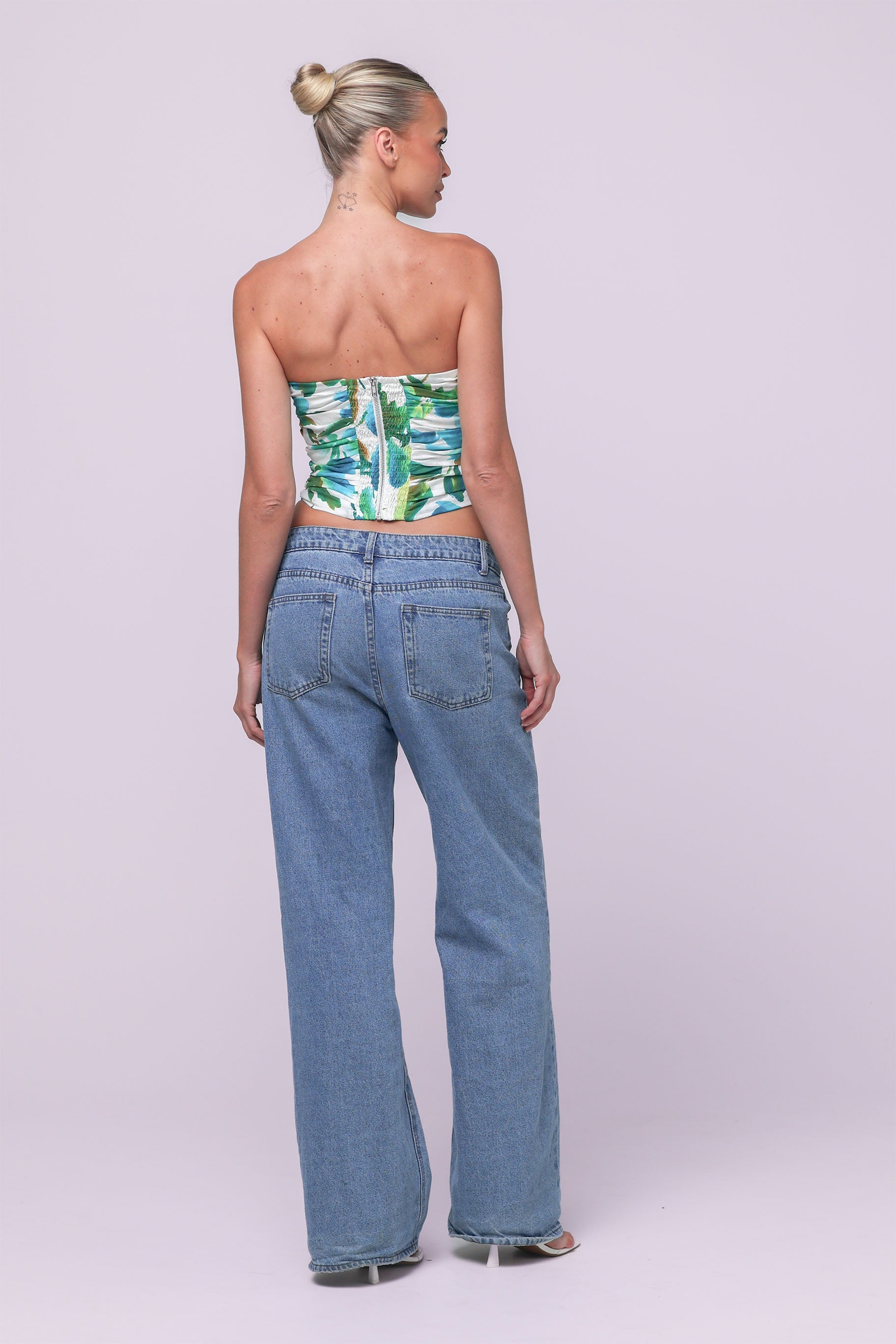 Jane Bustier White Tropicalé
