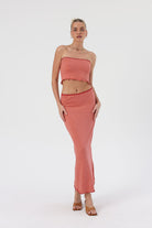 Paige Knit Bandeau Melon - Isabelle Quinn