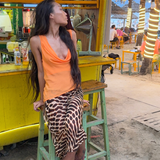 Reina Reversible Top Orange