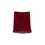 Lucia Mini Skirt Merlot - Isabelle Quinn