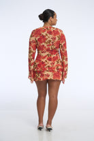 Lucia Wrap Blouse Camellia Floral - Isabelle Quinn