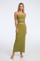 Paige Knit Maxi Skirt Cedar - Isabelle Quinn