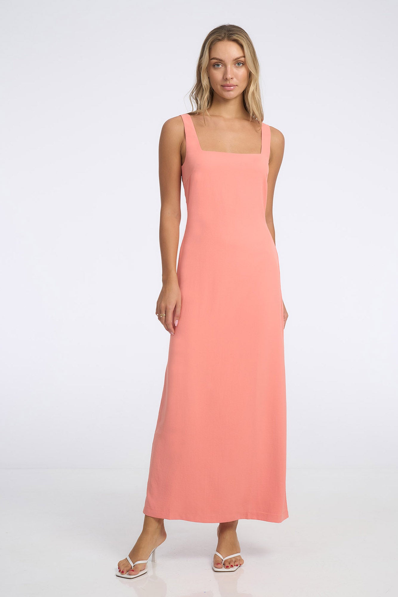 Scarlette Dress Melon - Isabelle Quinn