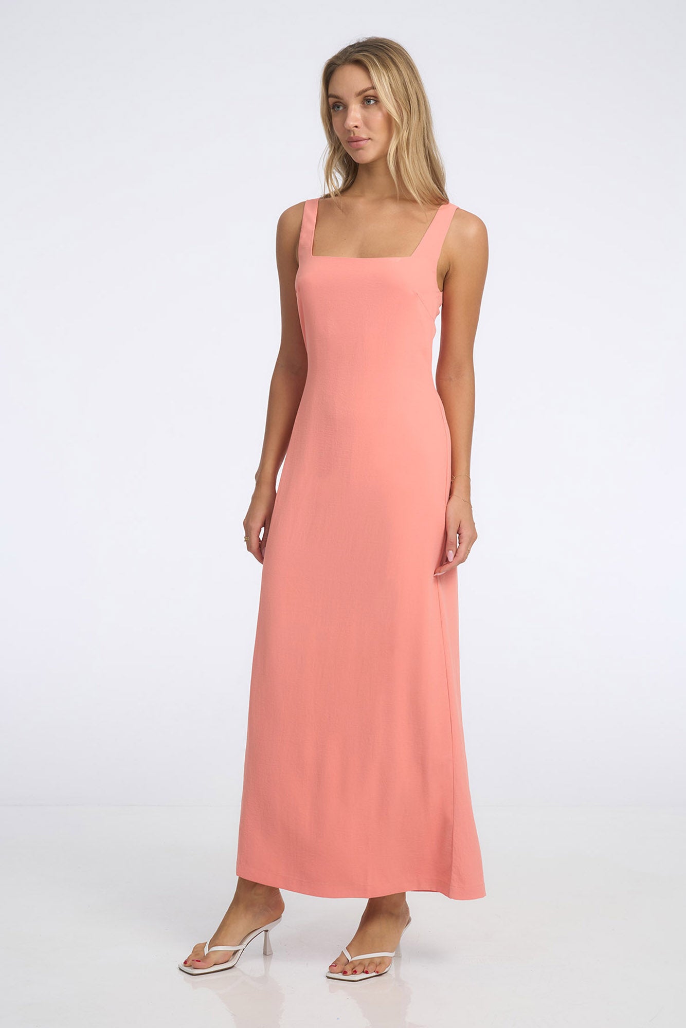 Scarlette Dress Melon - Isabelle Quinn