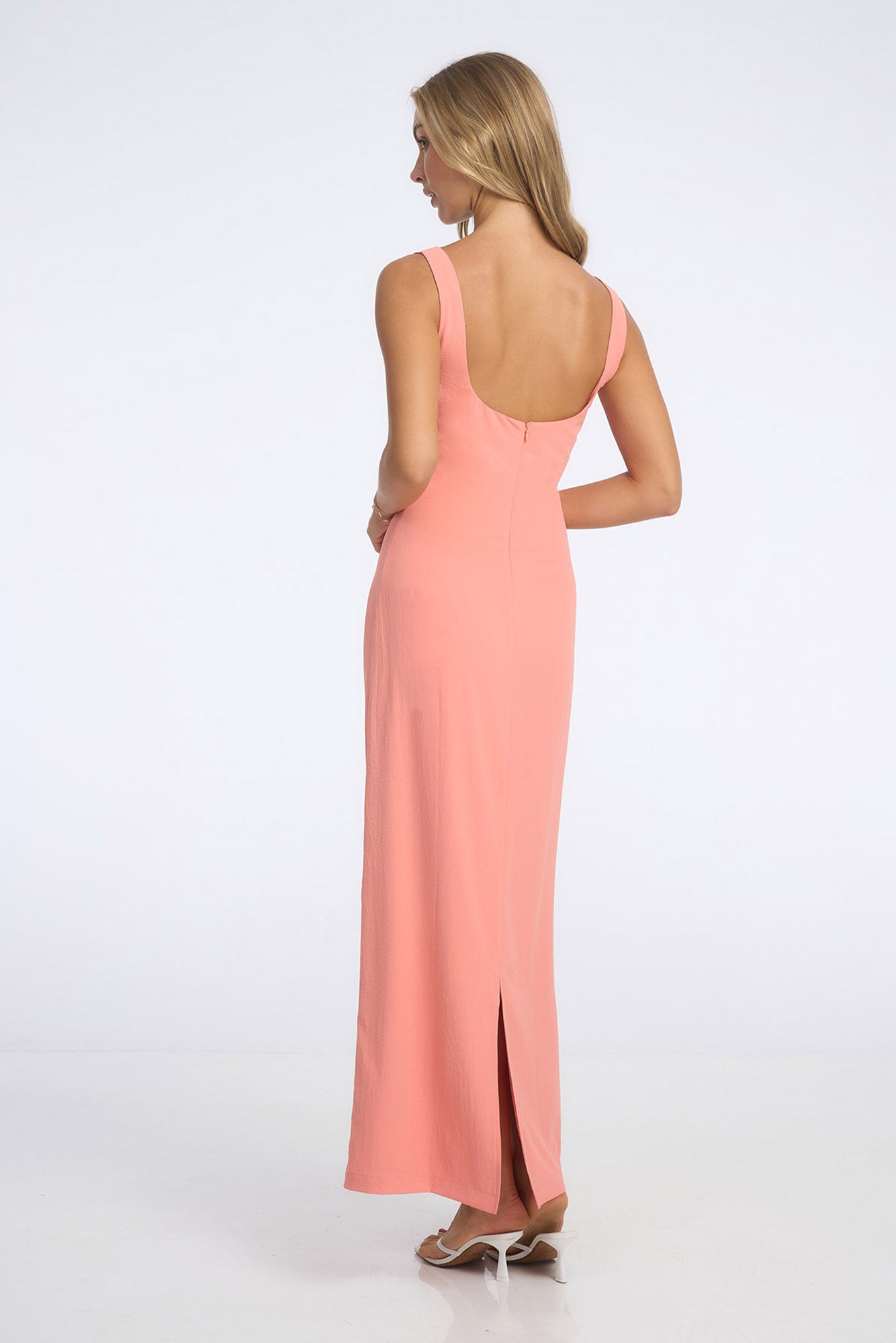 Scarlette Dress Melon - Isabelle Quinn