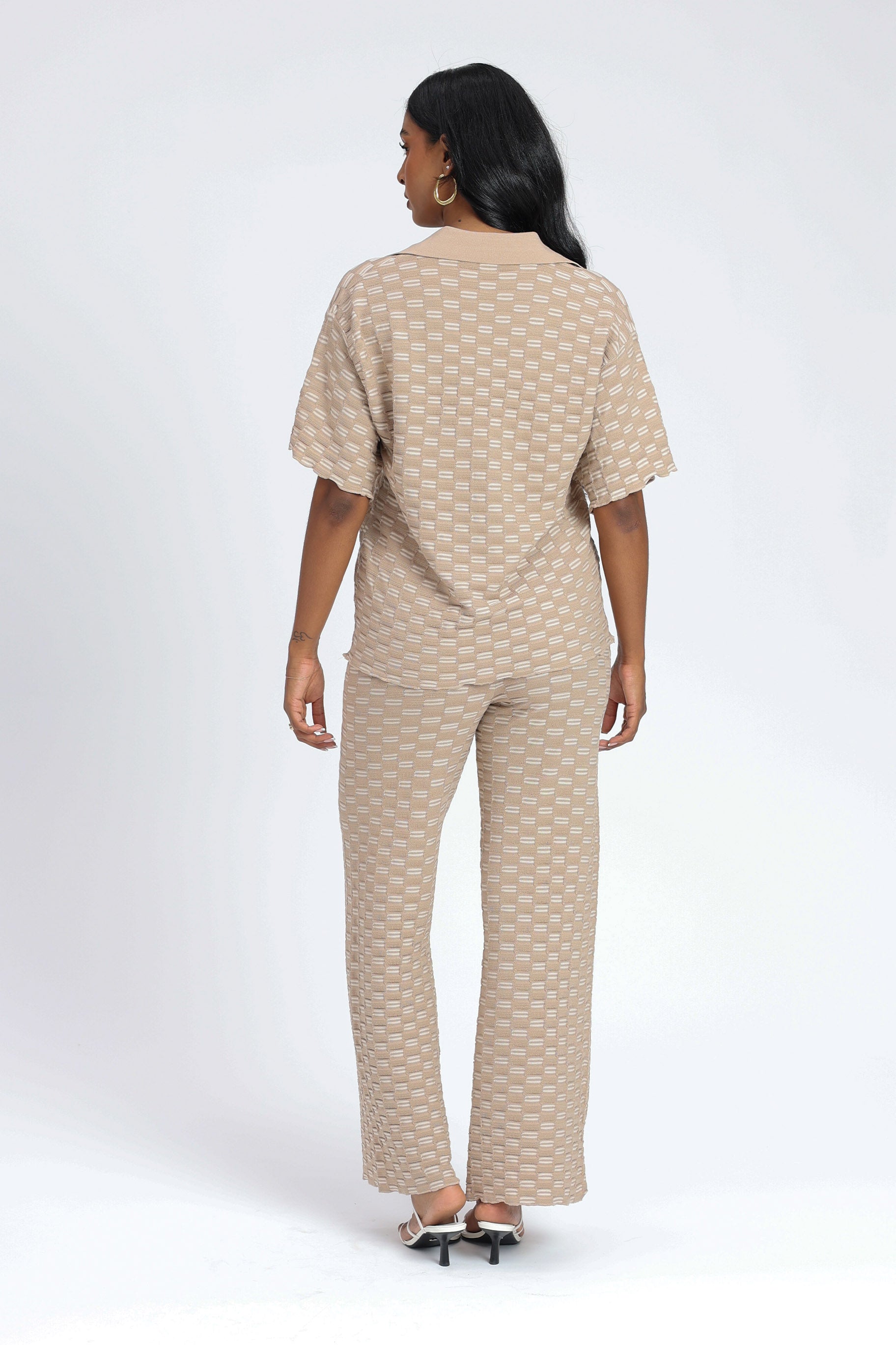 Bailee Knit Button Up Latte - Isabelle Quinn
