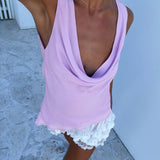 Reina Reversible Top Lilac