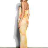 Abbie Strapless Maxi Dress Marigold