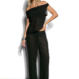 Reina Reversible Top Noir