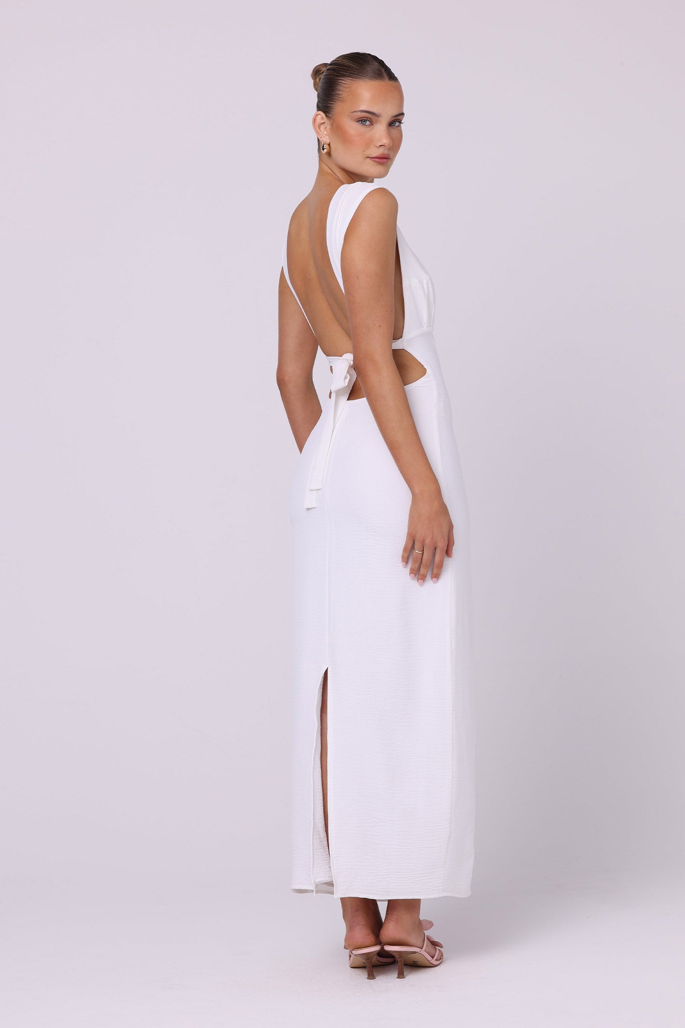 White backless maxi discount