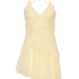Cleo Sequin Mini Dress Butter Yellow
