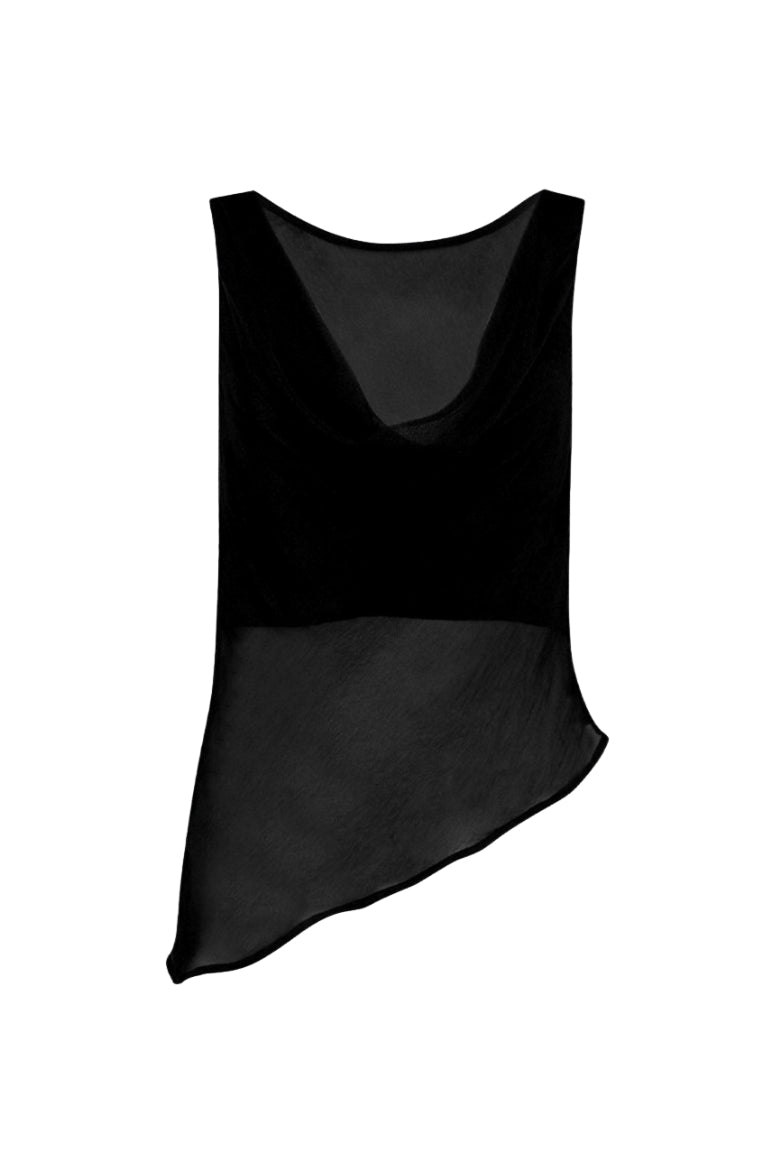 Reina Reversible Top Noir