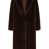 Valentina Faux Fur Coat Chocolate