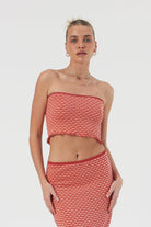 Paige Knit Bandeau Melon - Isabelle Quinn