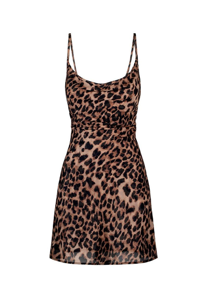 Duke Mini Dress Leopard - Isabelle Quinn